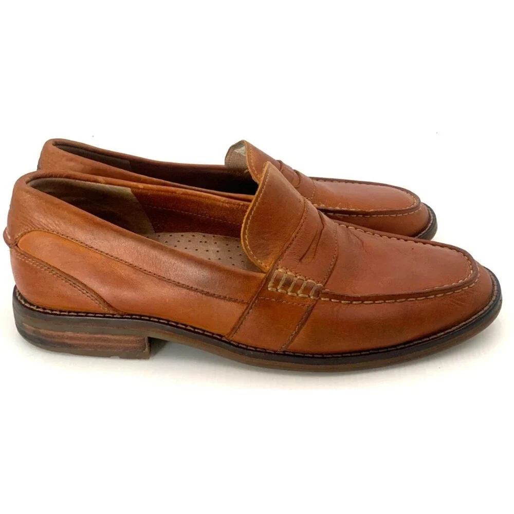 Sperry Top-Sider Essex Penny Loafer Premium Tan Leather Mens Size 10.5 STS 17817